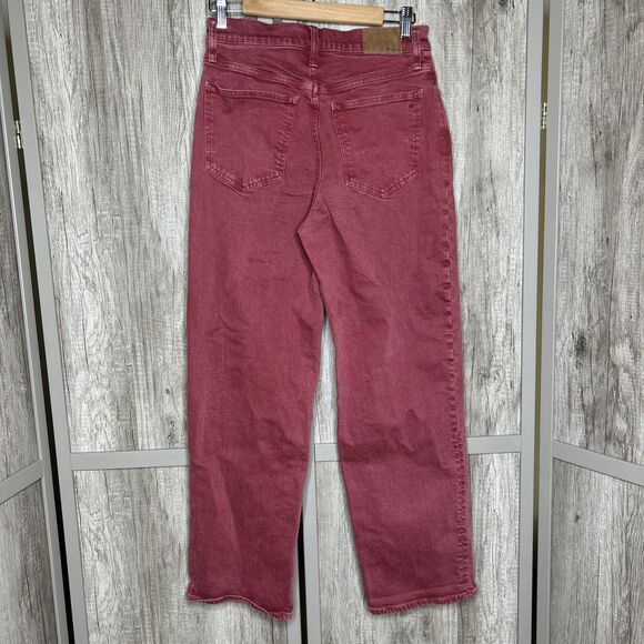 Madewell Jeans Size 27 The Perfect Vintage Wide Leg High Rise Red Color - Picture 9 of 9